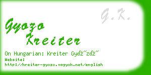 gyozo kreiter business card